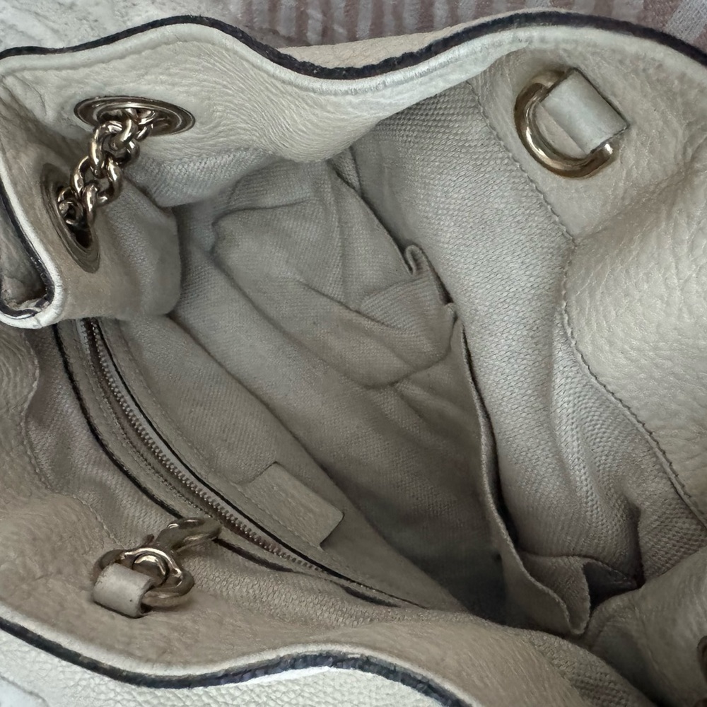 Gucci Cream Leather Shoulder Bag - Picture 4 of 9